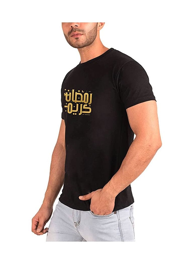 PRINTSHOP4ME Ramadan Printed Round Neck Cotton Mens Tshirt Design 7 - Image 2