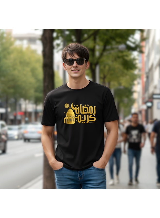 PRINTSHOP4ME Ramadan Printed Round Neck Cotton Mens Tshirt Design 7 - Image 3