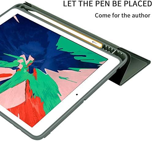 Oaky Cover Compatible with Apple iPad Pro 10.5 inch 2017 with Pencil Holder Auto Sleep/Wake Cover Model - A1701, A1709 - Dark Green - Image 3