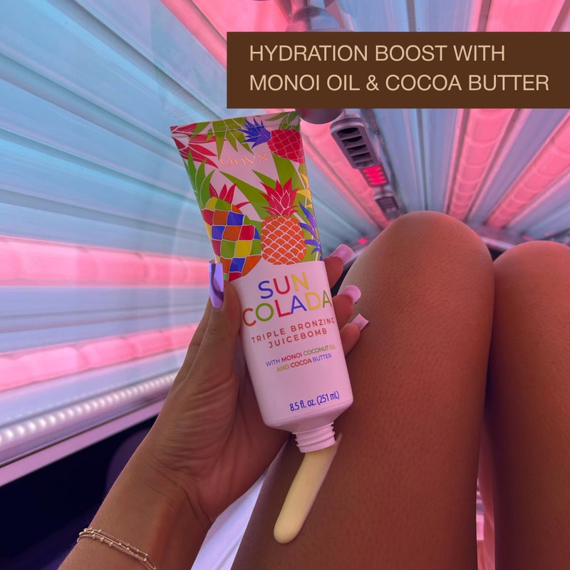 Onyx Suncolada Triple Bronzing Lotion for Tanning Bed - Indoor Dark Tanning Accelerator with Bronzer | Anti-Aging, Hydrating, Streak-Free formula | 8.5 fl oz - Image 3