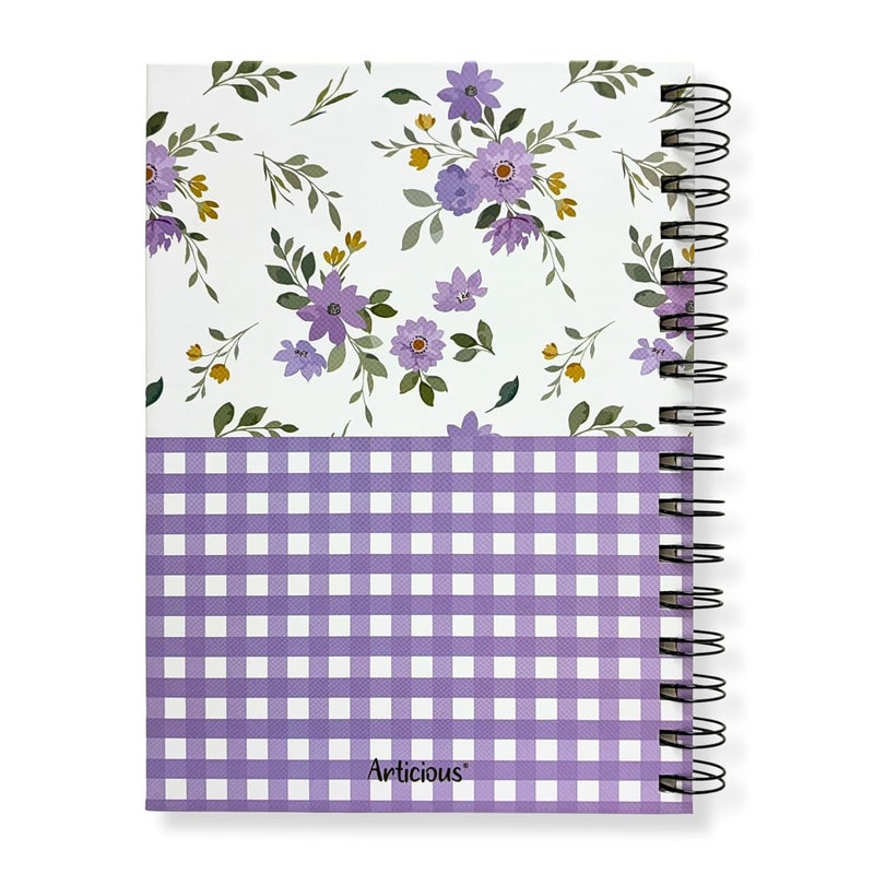 Articious دفتر يوميات ملزق حلزوني، دفاتر فارغة، A5 (15.2 × 21.2) دفتر مسطر، 192 صفحة مسطرة، 80 جرام | دفتر حلزوني للطلاب والتنفيذيين | دفاتر خفيفة الوزن (عادية) - Image 3