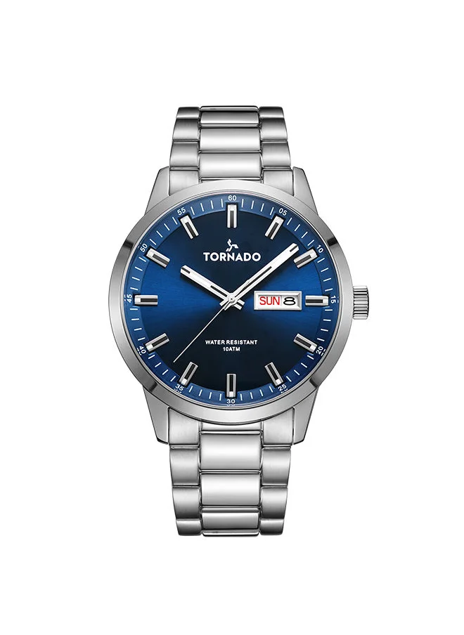 TORNADO Men's Analog Stainless Steel Wrist Watch T23001-SBSN - 43 Mm