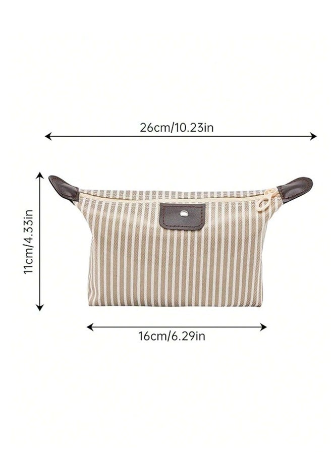 3-piece makeup bag set, quilted makeup bag, large makeup bag, cute cotton makeup bag for women, travel toiletry storage bag, daily storage bag, suitable for work/business trips/travel, great gift choice - Image 5