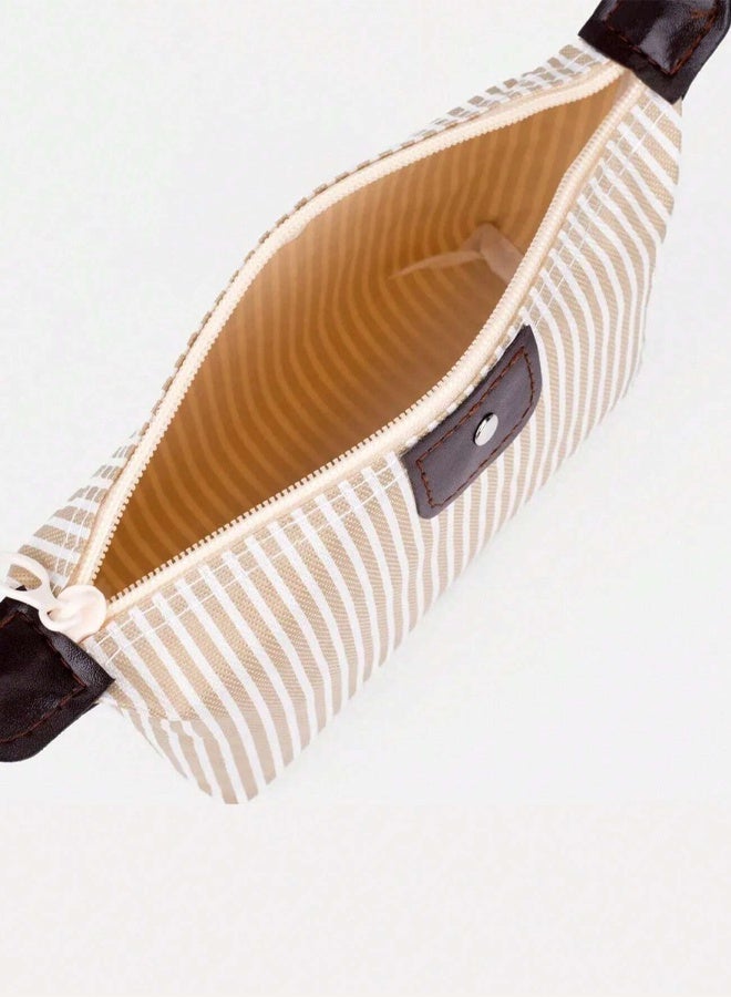 3-piece makeup bag set, quilted makeup bag, large makeup bag, cute cotton makeup bag for women, travel toiletry storage bag, daily storage bag, suitable for work/business trips/travel, great gift choice - Image 3