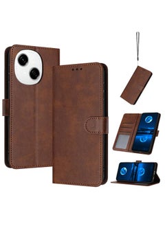 For Tecno Spark Go 1 Solid Calf Texture Flip Leather Phone Case(Brown)