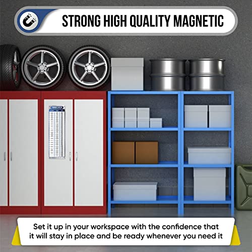 Sunsella Magnetic Metric to Imperial Conversion Magnet Chart | Decimal Fraction Inches to Millimeters Magnet Decal for Toolbox, Cabinets, and Lockers | Engineer & Mechanic Reference Card | 3.4" x 10.7" - Image 3