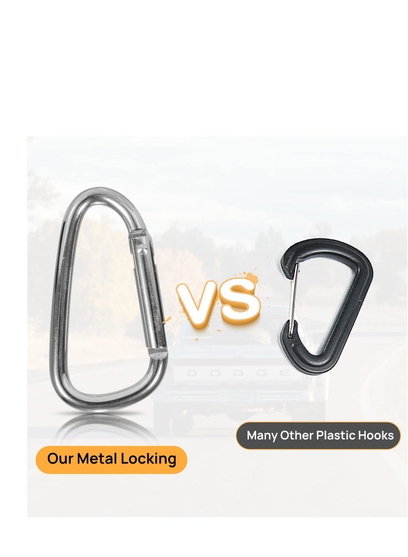 SYOSI Cargo Net Trunk Bed Organizer,Mesh Storage Net with 4 Metal Hooks,43.3×11.8 inch Heavy Duty Cargo Net for SUV,Car,Toyota,Pickup Truck Bed,Truck Bed Grocery Holder - Image 2