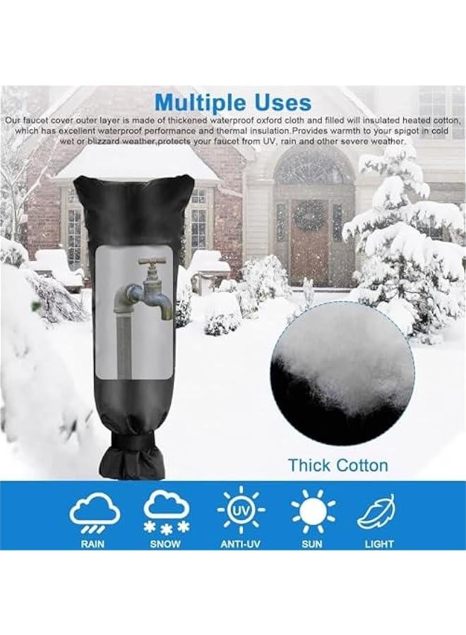 Generic Outdoor Water Faucet Cover for Winter, 25 x 13 Outside Thickened Yard Sot Cover for Winter Freeze Protection, Reusable Waterproof Faucet Socks - Image 2