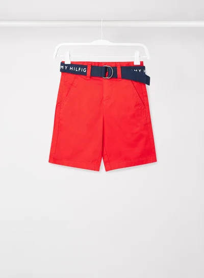 TOMMY HILFIGER Boys Essential Belted Chino Shorts
