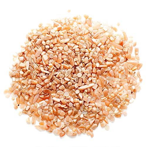 Cherry Tree Collection 1/2 Pound Polished Tumbled Gemstone Chips, Pebbles, Crystal Chips Bulk for Jewelry Making, Healing, Plants, Succulents, Aquariums, Decoration, Chakra (Pink Moonstone) - Image 4