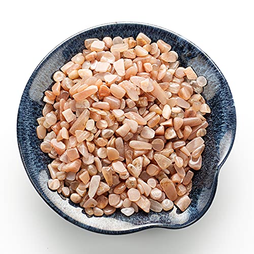 Cherry Tree Collection 1/2 Pound Polished Tumbled Gemstone Chips, Pebbles, Crystal Chips Bulk for Jewelry Making, Healing, Plants, Succulents, Aquariums, Decoration, Chakra (Pink Moonstone) - Image 2