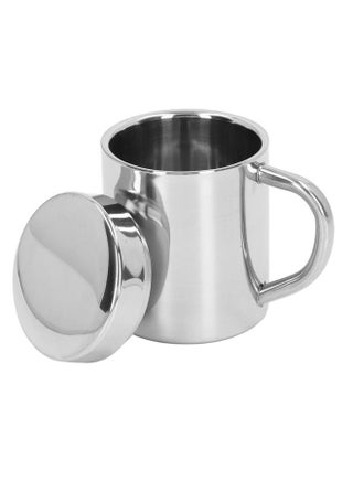 Stainless Steel Double Walled Mugs Shatterproof Warm Cold Use Tea Cups with Handle for Traveling Camping M 10.5x8cm - pzsku/Z853200B1F59A0C7AC2D9Z/45/_/1732119527/7570b39e-0076-44bc-815c-cb6f15575e09