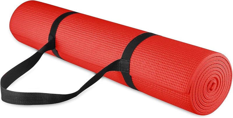 Fitvids حصيرة يوغا متعددة الأغراض عالية الكثافة غير قابلة للانزلاق من BalanceFrom GoYoga مع حزام حمل - Image 1
