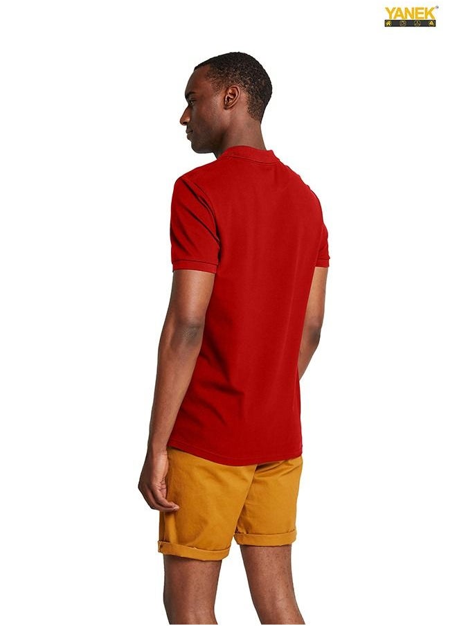 YANEK Men's Regular Fit Polo Shirt Premium Half Sleeve Tee  - Image 3