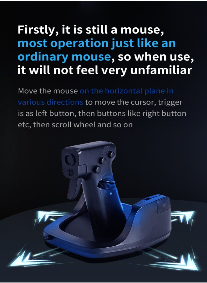 A&W FPS Gaming Mouse, Gun Mouse – Ergonomic Vertical Grip & 400–4000 DPI Adjustable, USB Wired for PC Shootings Games, PUBG, COD, CS:GO, Valorant, Apex, Battlefield  - Image 2