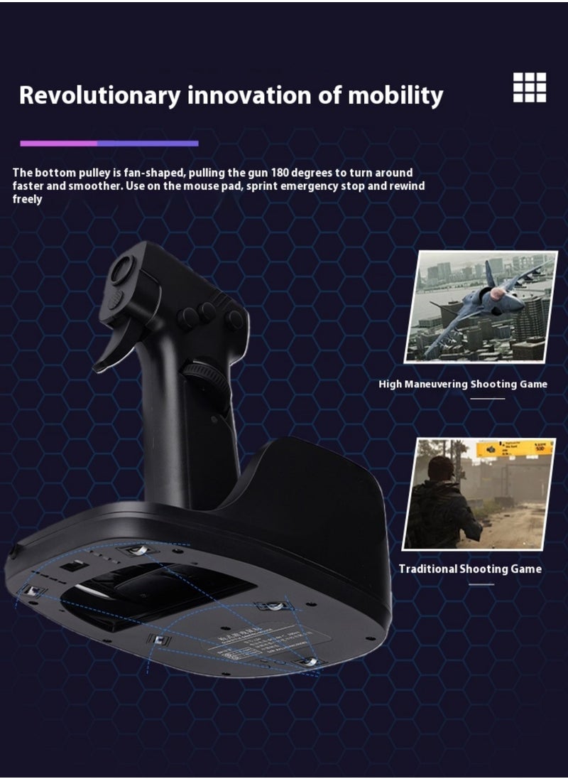A&W FPS Gaming Mouse, Gun Mouse – Ergonomic Vertical Grip & 400–4000 DPI Adjustable, USB Wired for PC Shootings Games, PUBG, COD, CS:GO, Valorant, Apex, Battlefield  - Image 4