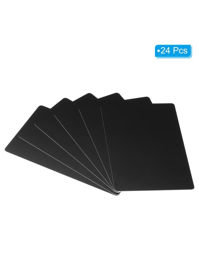 PATIKIL 0.45mm Metal Business Cards, 24 Pack Blank Name Card Laser Engraving Aluminum for DIY Gift Cards, Black Matte  - Image 3