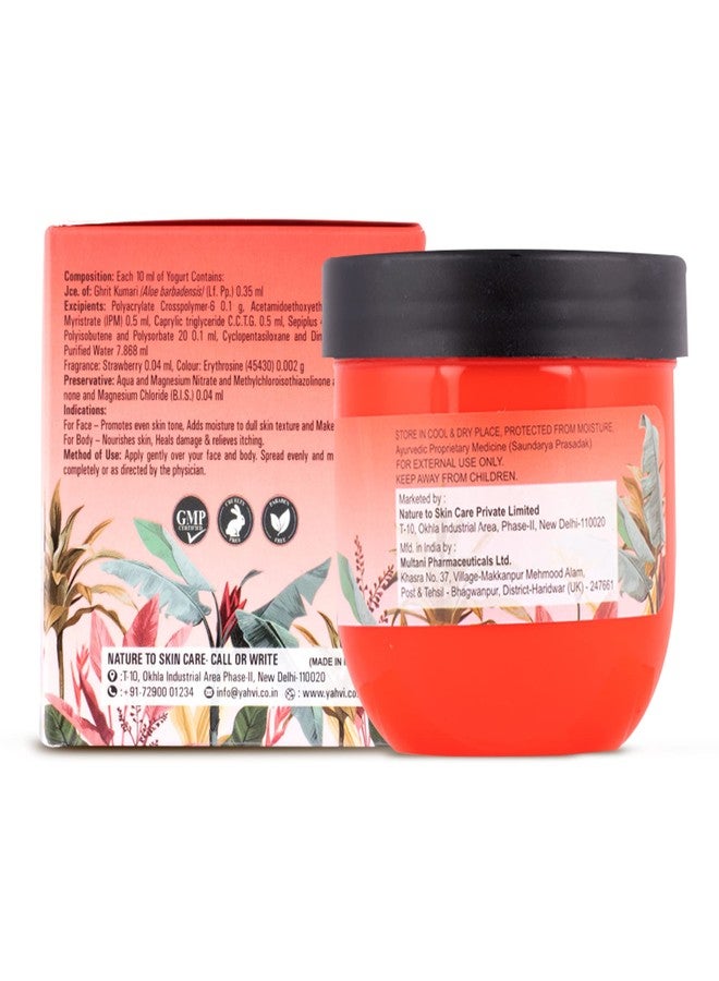 Yahvi Body Yogurt Strawberry | Get Instant Hydration, 24-Hour Deep Nourishment | Get Soft, Supple & Smooth Skin | For All Skin Types | Ayurvedic Formula | Paraben-Free, Cruelty-Free | 200 Ml - Image 2