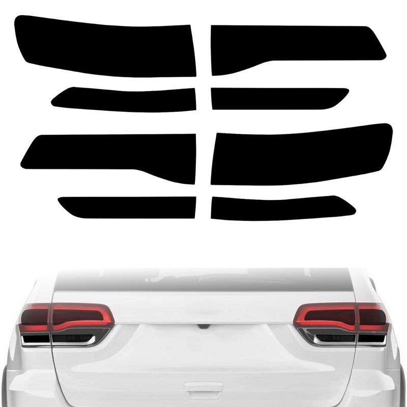 NDRUSH Blackout Taillight Rear Fender Vinyl Tint Film, Precut Overlay, Air-Release Tail Light Wrap Cover Compatible with 2014-2020 Jeep Grand Cherokee