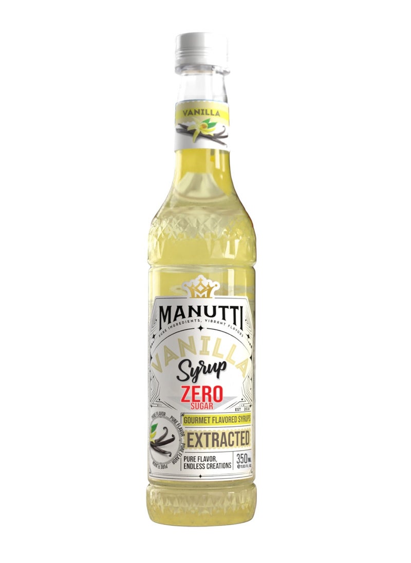 Manutti - Vanilla Syrup ZERO SUGAR 350ml - Image 1