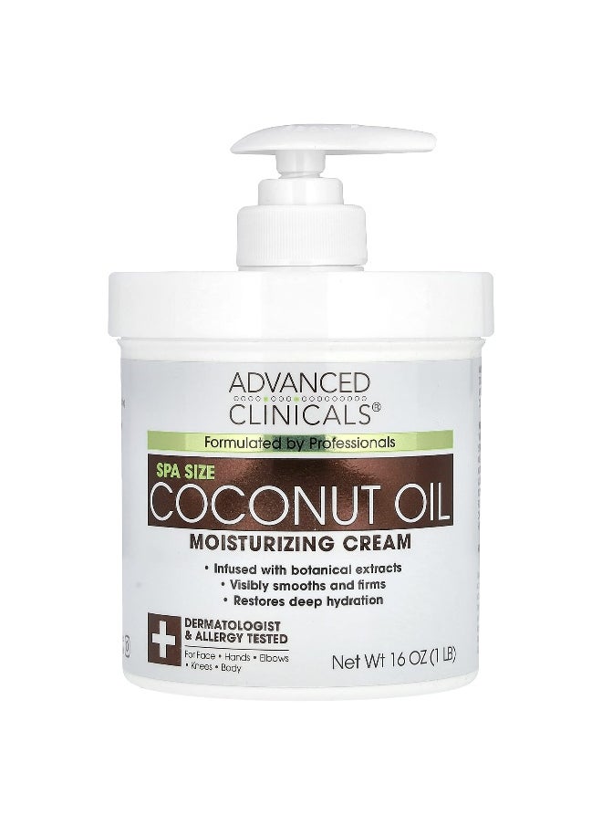 Advanced Clinicals Advanced Clinicals, Coconut Oil Moisturizing Cream, 16 oz  - Image 1