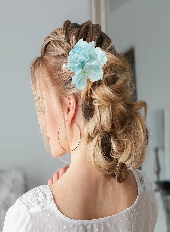 Capiant 6 PACK Bridal Flower Wedding Hair Pins Pearl Hair Combs Clips Headpiece for Brides Bridesmaids Women Girls Updo - Image 4