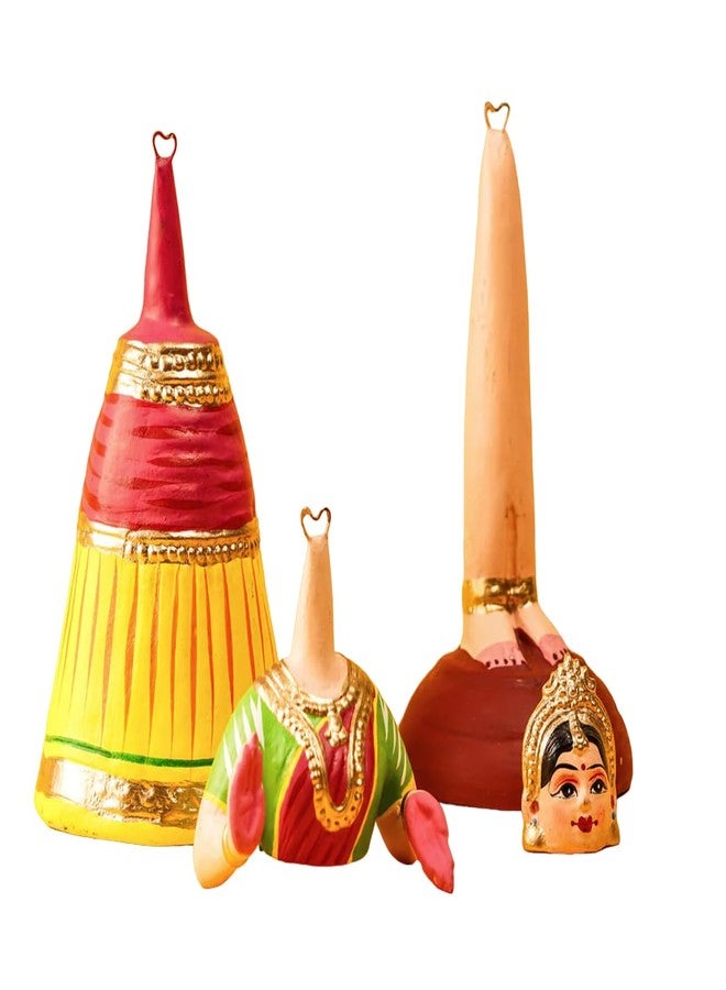 SIMPLE DAYS Handcrafted Thanjavur Iconic Dancing Doll |Kondapalli Buttabomma | Thalaiyatti Bommai | Traditional Indian Bobblehead Doll with Water Resistant Enamel Paint - Size 13 Inches - Image 2