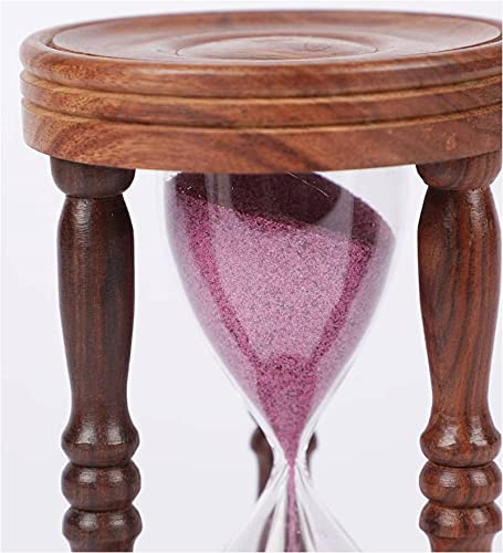 Ximdeco® Nautical Wooden Pink Sand Timer Hourglass 5 Minutes | Tea Timer Exercise Timer | Elegant Decorative Sand Clock Showpiece 6.5 Inches | Functional Natural Wood Hourglass for Home Office Study - Image 5