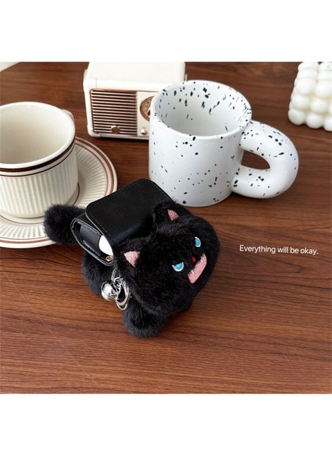 Personality Cute Cat Doll For Apple 2/3 Generation Headphone Case For AirPods4 Generation Pro Bluetooth Protective Case-Color:[backpack Black Cat]-Applicable Models:Universal For Airpods 1/2 Generation