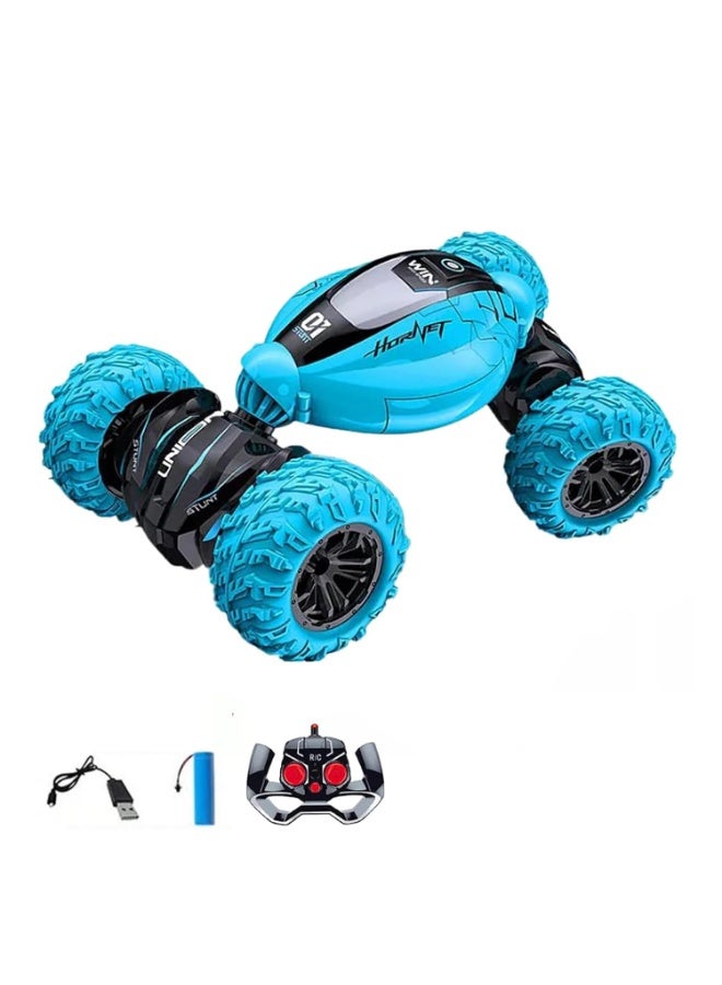 Deform Climb Stunt Reversal RC Car, Double Sided 2.4G Stunt Twist, Blue, All-Terrain Climbing Vehicle - Image 1