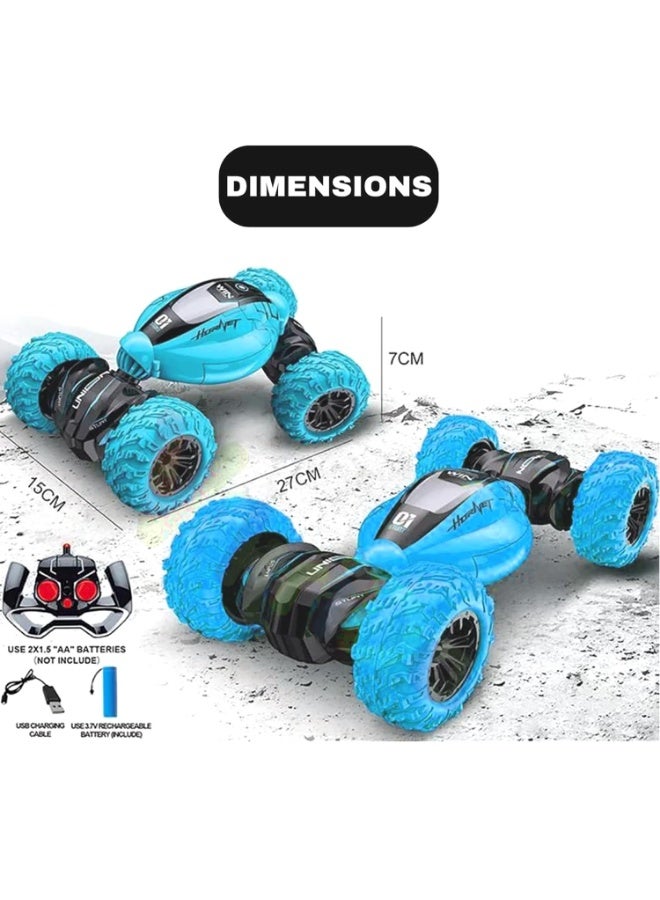 Deform Climb Stunt Reversal RC Car, Double Sided 2.4G Stunt Twist, Blue, All-Terrain Climbing Vehicle - Image 4