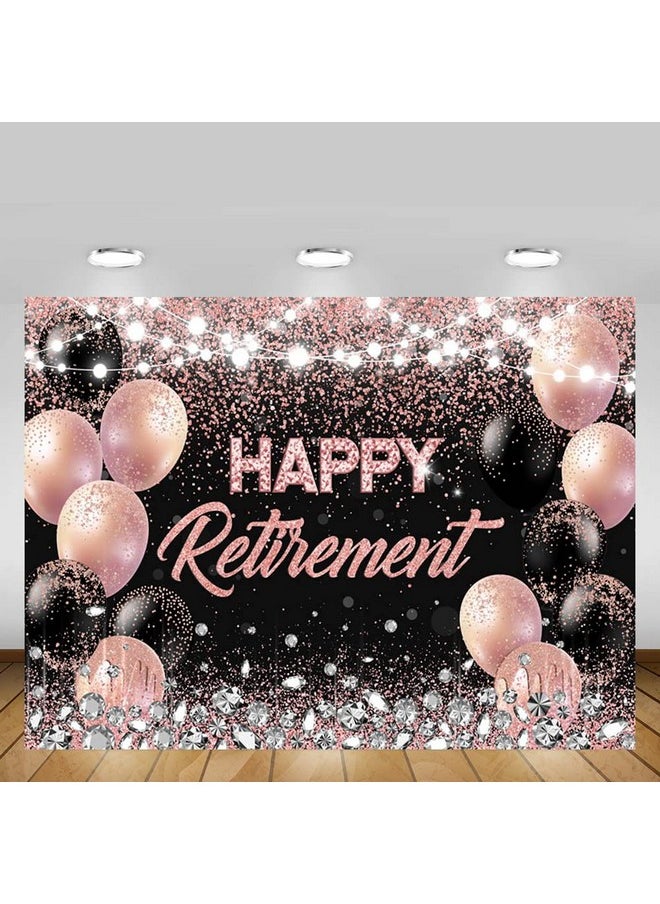 Happy Retirement Party Backdrop Rose Gold And Sliver Congrats Retire Photography Background Photo Glitter Balloons Cake Table Supplies Banner Props Bday Party Decorations 7X5Ft - pzsku/Z853282FADD1F56CD12C2Z/45/_/1693985177/b5a8a012-3c0d-4553-8d76-08289e338c5e