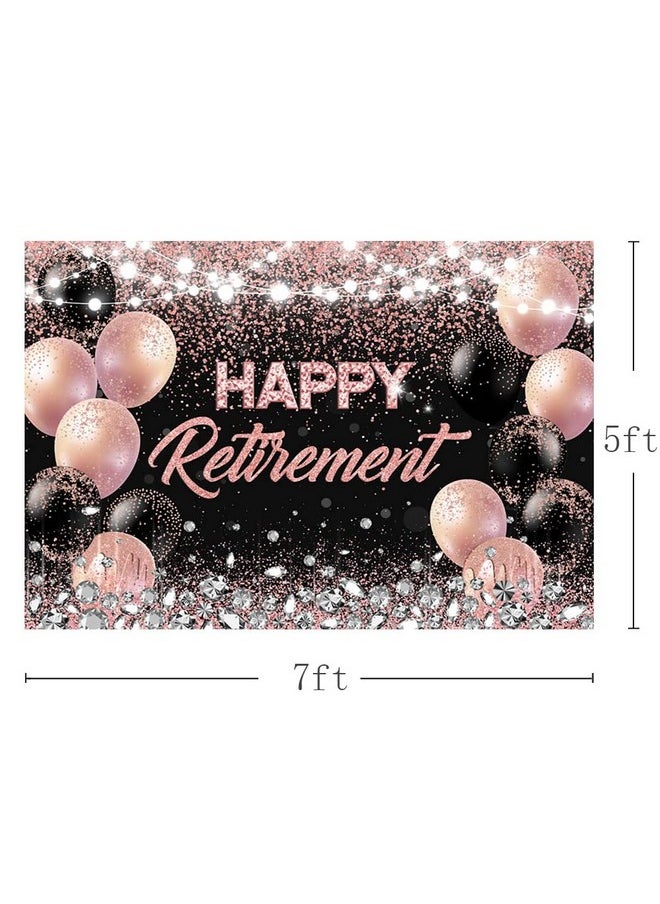 Happy Retirement Party Backdrop Rose Gold And Sliver Congrats Retire Photography Background Photo Glitter Balloons Cake Table Supplies Banner Props Bday Party Decorations 7X5Ft - pzsku/Z853282FADD1F56CD12C2Z/45/_/1693985179/6b60680c-52c7-4caf-aca5-7409b967289b