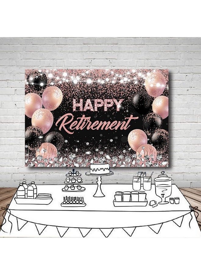 Happy Retirement Party Backdrop Rose Gold And Sliver Congrats Retire Photography Background Photo Glitter Balloons Cake Table Supplies Banner Props Bday Party Decorations 7X5Ft - pzsku/Z853282FADD1F56CD12C2Z/45/_/1693985185/dafdd905-8c35-469b-adeb-1ffada7742dc