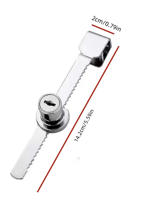 Sliding Glass Door Ratchet Lock with Chrome Finish,Glass Display Case Lock,Keyed Alike Showcase Display - Image 3