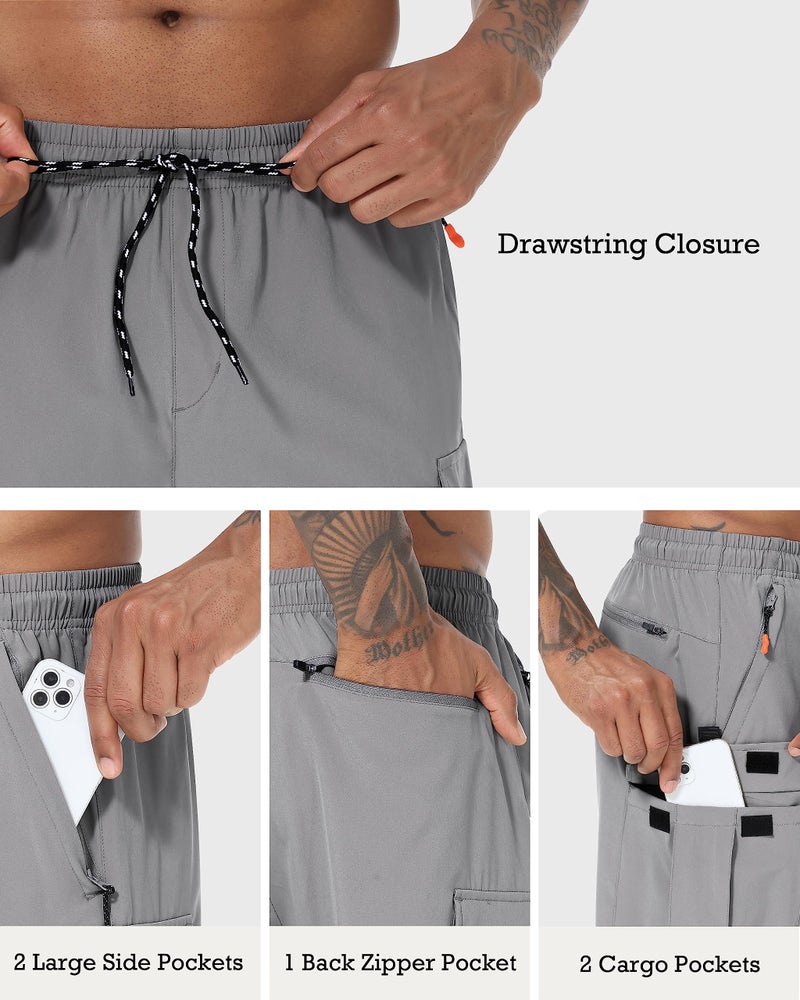 INNERBUT Men's Cargo Shorts Quick Dry Lightweight Stretch Hiking Shorts for Men with 5 Pockets No Lining - Image 5