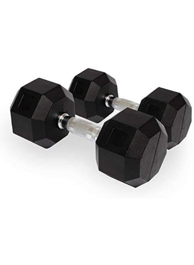 أم دي بادي دمبل سداسي مطلي بالمطاط من MDBuddy - لتمارين القوة وبناء العضلات! - Image 2