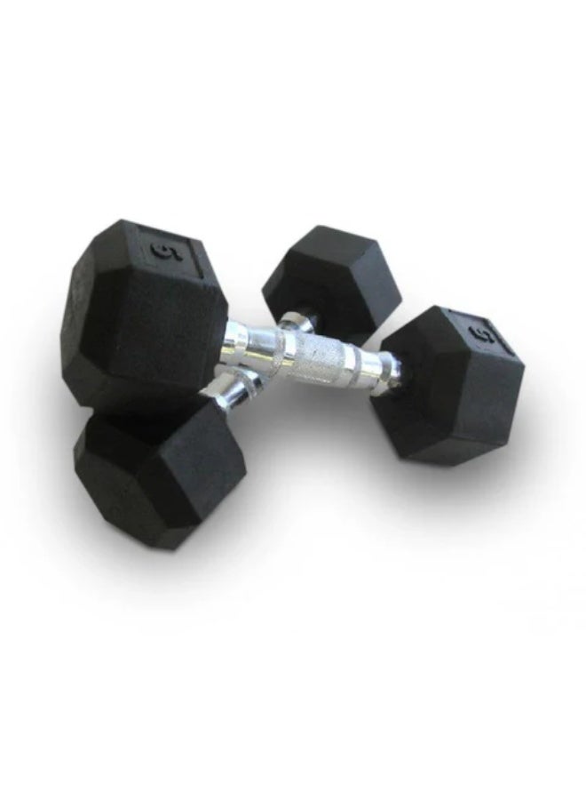 أم دي بادي دمبل سداسي مطلي بالمطاط من MDBuddy - لتمارين القوة وبناء العضلات! - Image 3