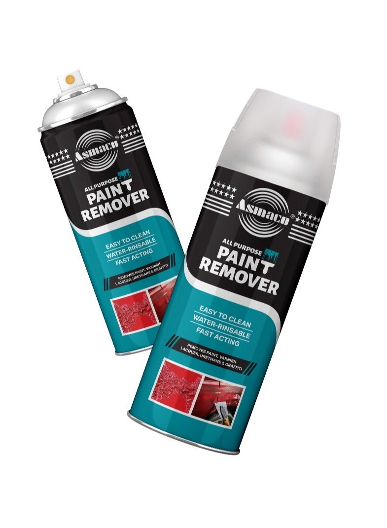 اسماكو بخاخ مزيل الطلاء - مزيل طلاء متعدد الأغراض - 400 مل - سهل التنظيف - بخاخ مزيل طلاء سريع المفعول - قابل للشطف بالماء - مزيل قوي للطلاء والورنيش متعدد الأسطح للمعادن والخشب والمزيد، يزيل الطلاء والإيبوكسي والورنيش واليوريثان والمينا والكتابة على الجدران - Image 2