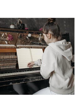 SYOSI Cute Staff Paper Music Composition Notebook Blank Sheet Manuscript Paper 100 Pages Notebook Music Folder Paper Documents Storage Folder for Musicians Student Documents Supply for Kids  - Image 2