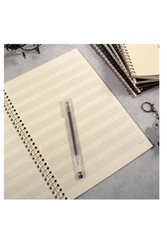 SYOSI Cute Staff Paper Music Composition Notebook Blank Sheet Manuscript Paper 100 Pages Notebook Music Folder Paper Documents Storage Folder for Musicians Student Documents Supply for Kids  - Image 5