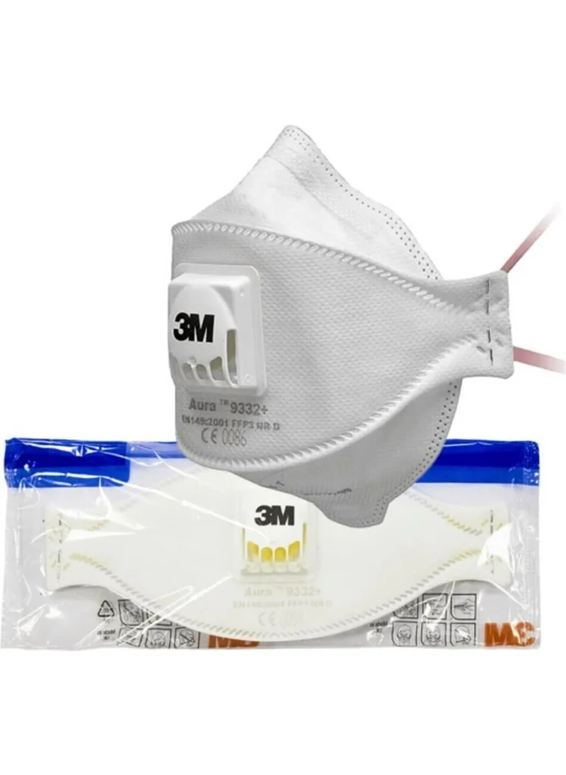 3M ™ Aura™ 9332 FFP3 Respiratory Protection Mask with Valve - Pack of 10