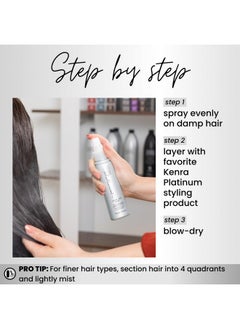 Kenra Kenra Platinum Blow-Dry Mist | Ultra-Lightweight Thermal Protectant | Detangles, Smooths, & Softens | Eliminates Frizz & Resists Humidity | Fine To Medium Hair | 3.4 fl. oz  - Image 4