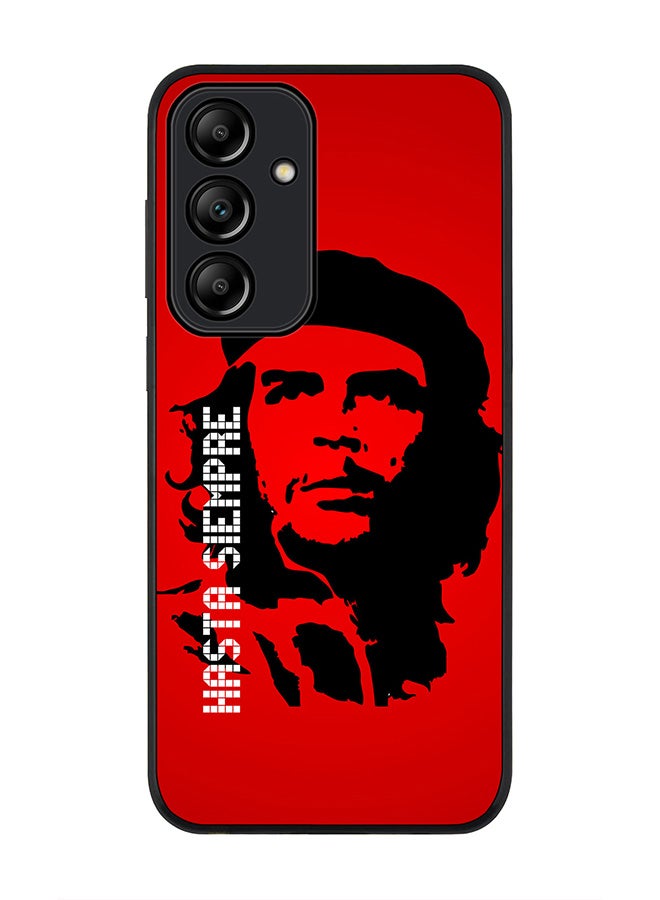 Stylizedd Rugged Black Edge Case for Samsung Galaxy A55, Slim fit Soft Case Flexible Rubber Edges Anti Drop TPU Gel Thin Cover -  Hasta Sempre - Image 1