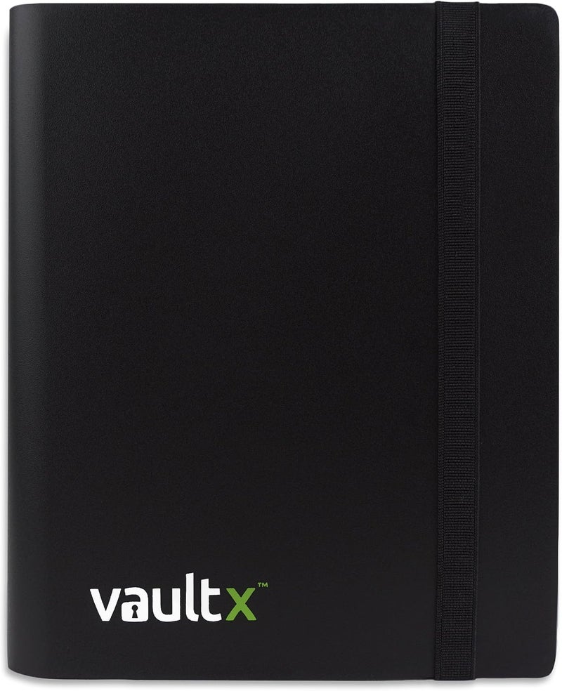 Vault X 4 Pocket Trading Card Strap Binder - Holds 160 Cards, Black - Image 1