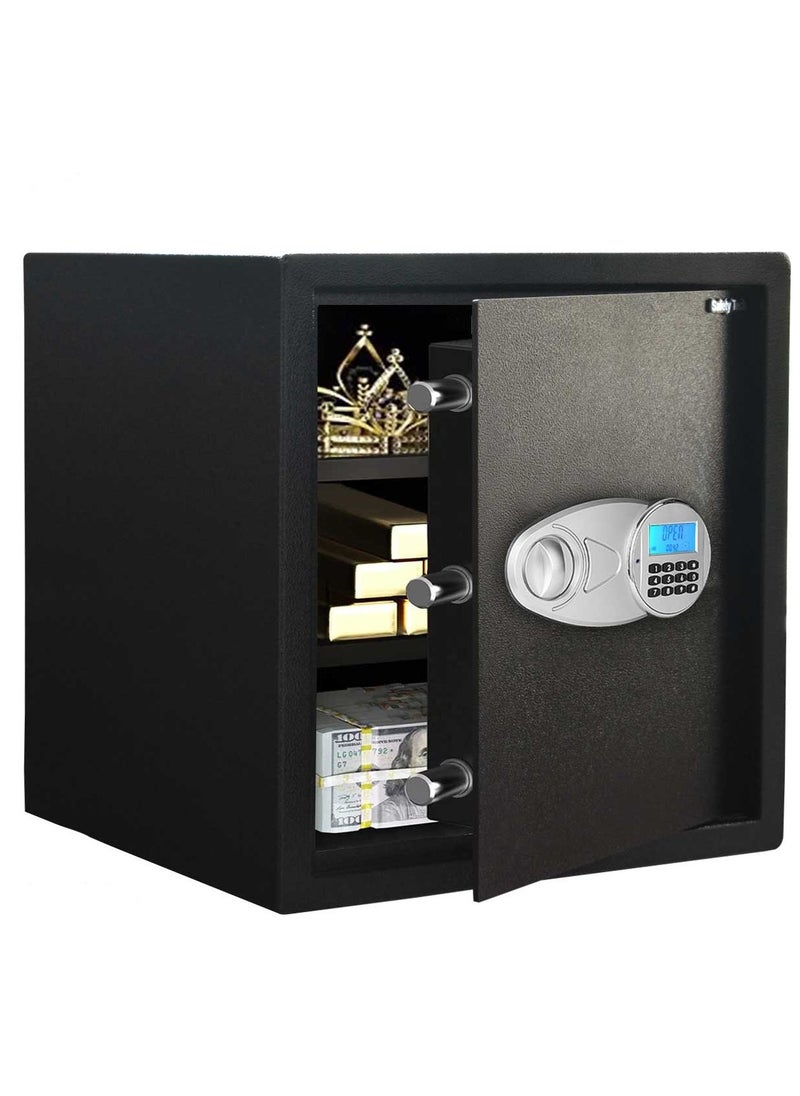 Safety Tech Electronic safe with digital screen, bank alarm and 3 storage spaces  - Image 1