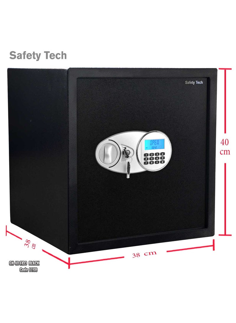 Safety Tech Electronic safe with digital screen, bank alarm and 3 storage spaces  - Image 2