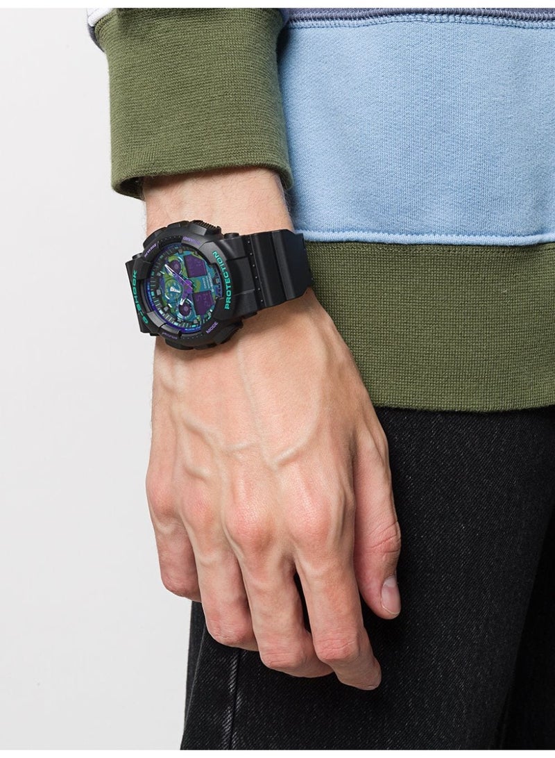 كاسيو ساعة كاسيو جي شوك للرجال، أنالوج رقمي، ساعة يد GA-100BL-1 - Image 3