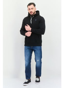 Avalanche Men Hooded Long Sleeve Brand Logo Sweatshirt, Black  - Image 2