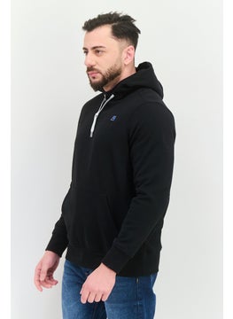 Avalanche Men Hooded Long Sleeve Brand Logo Sweatshirt, Black  - Image 3